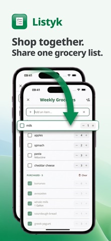 Listyk: Grocery List iPhone screenshot