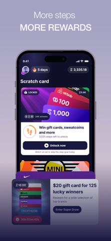 Sweatcoin Walking Step Counter App Store preview screenshot 3