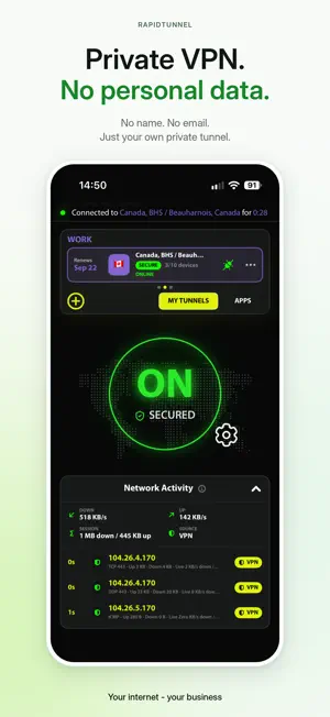 RapidTunnel VPN screenshot 1
