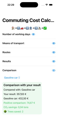 Commuter Calculator Screenshot 3 of 3