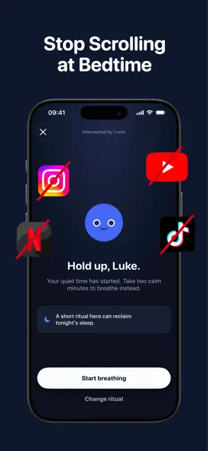 Scroll Block at Bedtime: Lunio screenshot 1