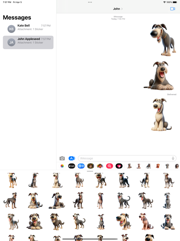Screenshot #6 pour Happy Irish Wolfhound Stickers