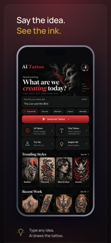 AI Tattoo Maker & Design Ideas Screenshot 2 of 7