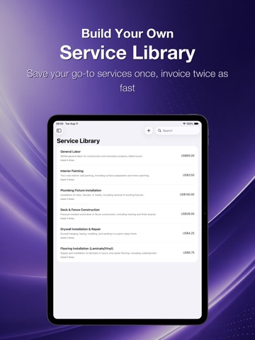 InvoiceHive: Estimates & Bills iPad screenshot