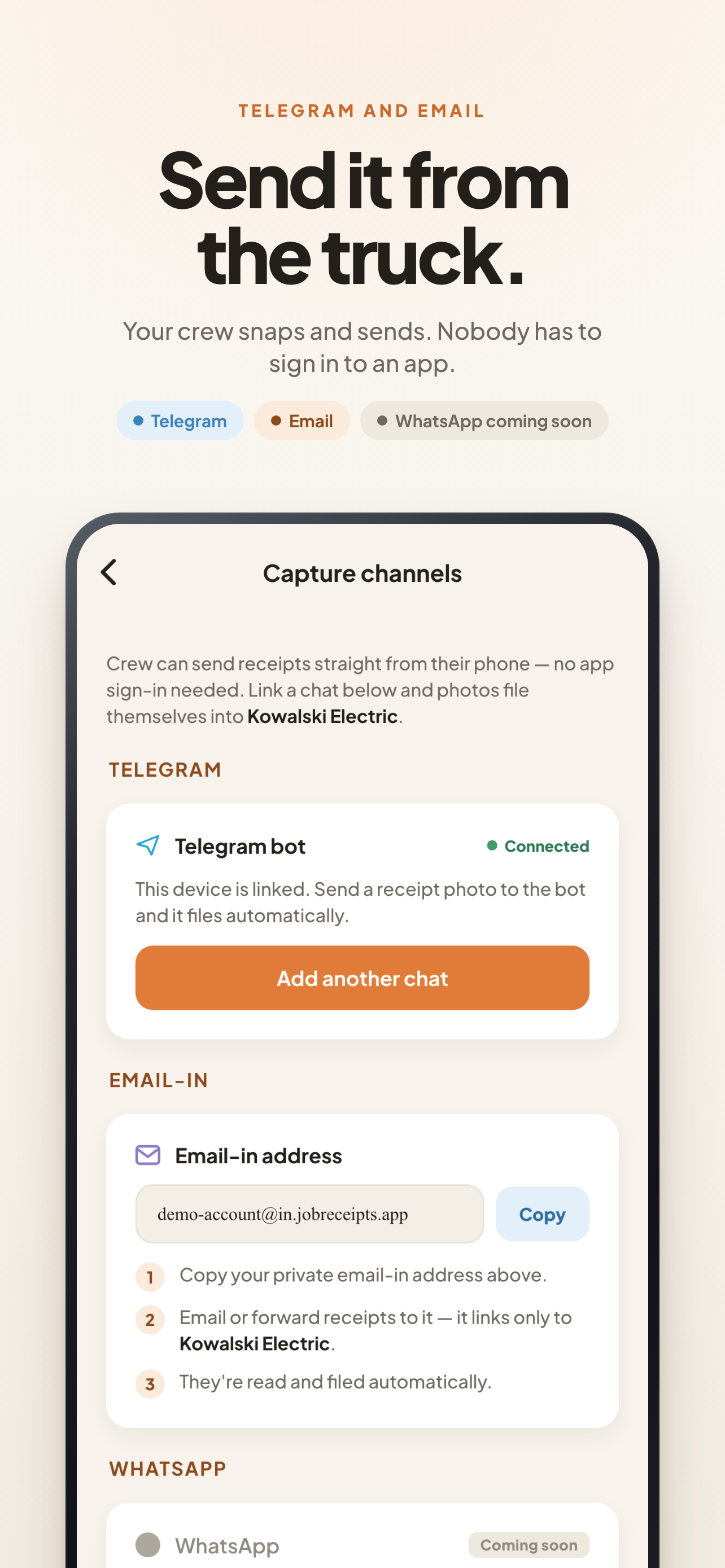 JobReceipts: Scan & Track screenshot 4