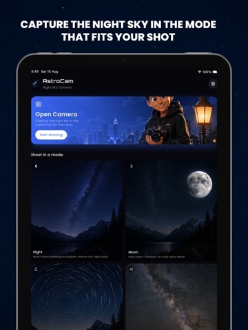 Astrocam: Night Sky Camera iPad screenshot