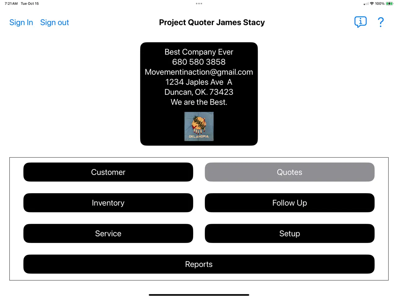 Screenshot #4 pour ProjectQuoter