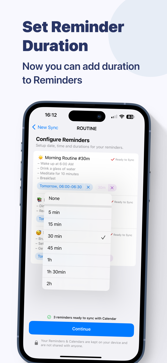 SyncFlow Reminders to Events