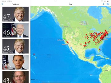 Places of our Presidents iPad screenshot