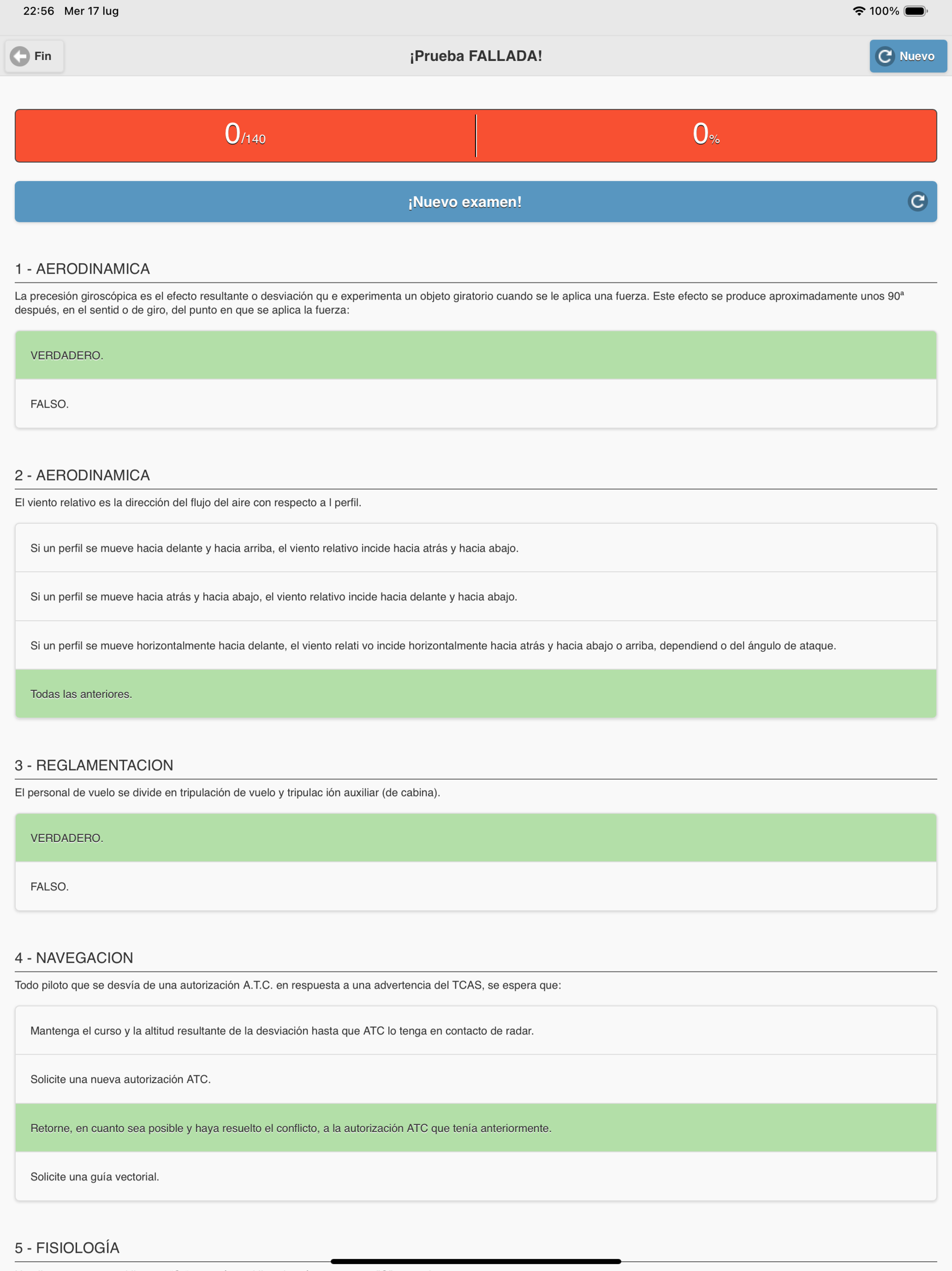 Quiz PPL(H) Español