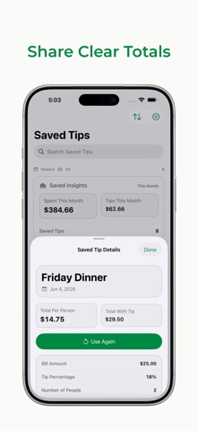 TipSavvy Screenshot 3 of 4