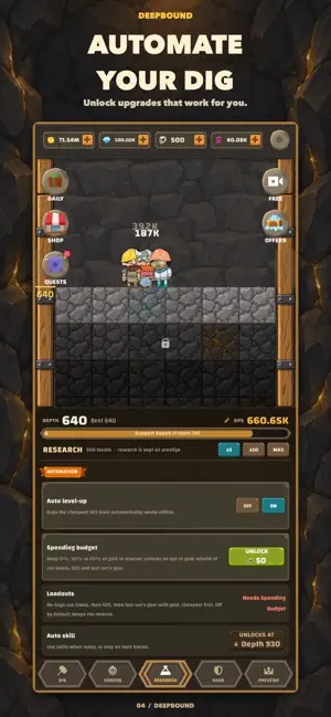 Deepbound: Idle Miners screenshot 4