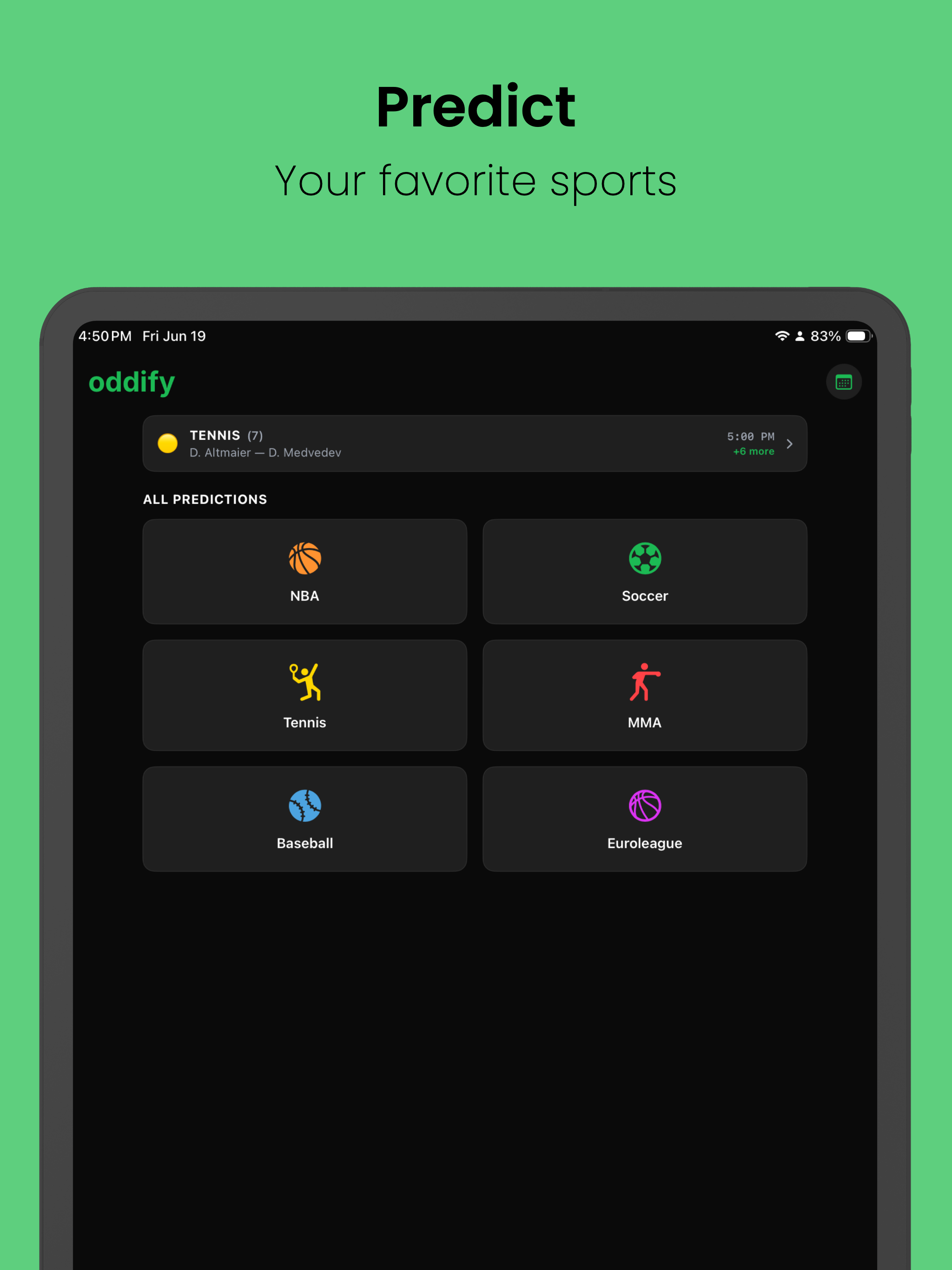 Oddify - Sports Predictions screenshot 5