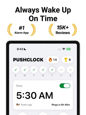 PushClock - Loud Alarm Clock iPad screenshot 1