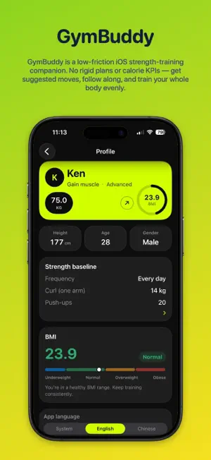 GymBuddy - Workout & Strength screenshot 1