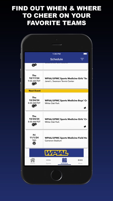 WPIAL Official App iPhone screenshot 3 - Sports app