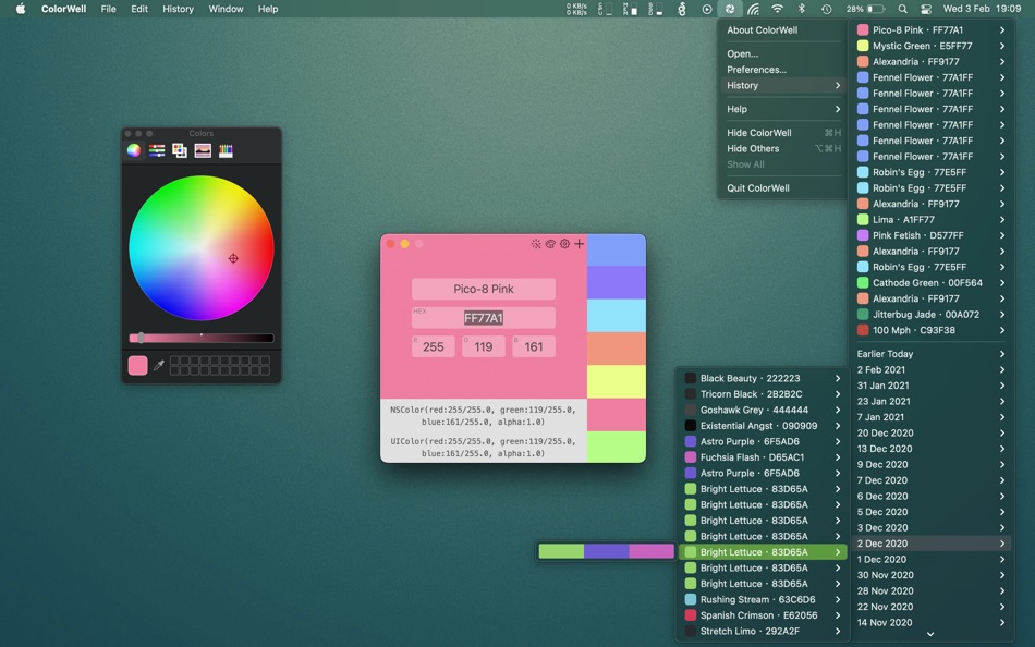 #4. ColorWell (macOS) 由: SweetP Productions, Inc.