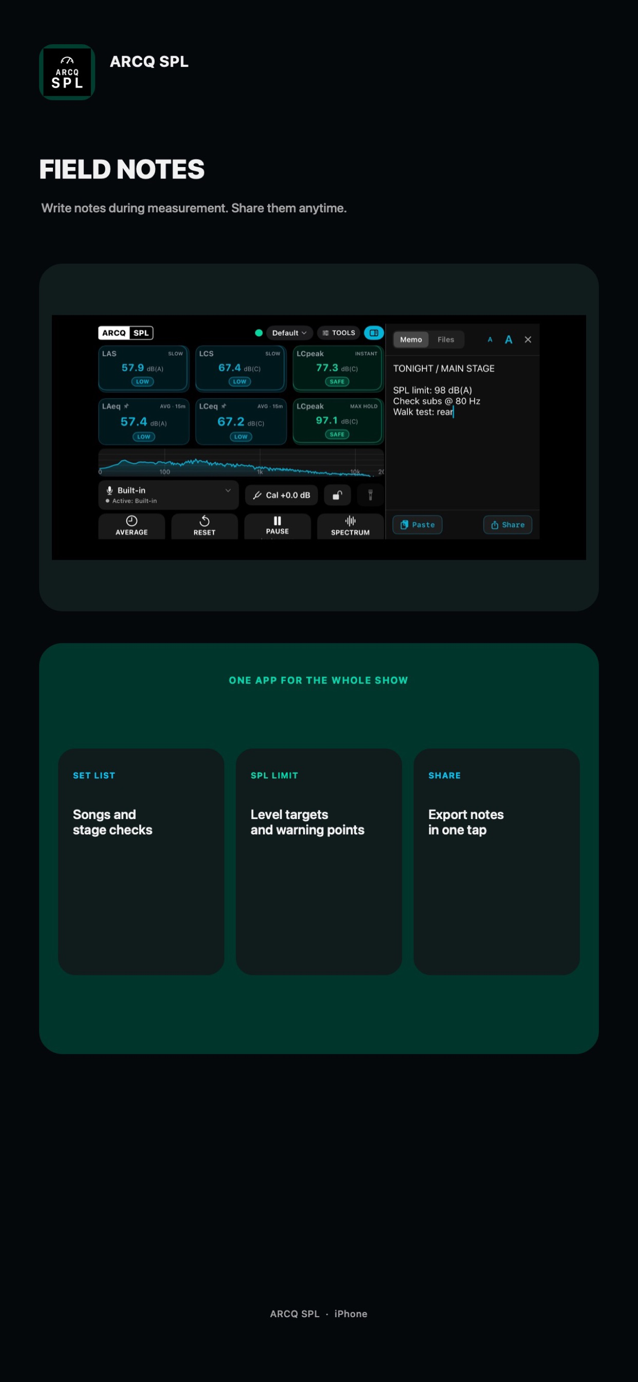 ARCQ SPL - SPL Meter screenshot 4