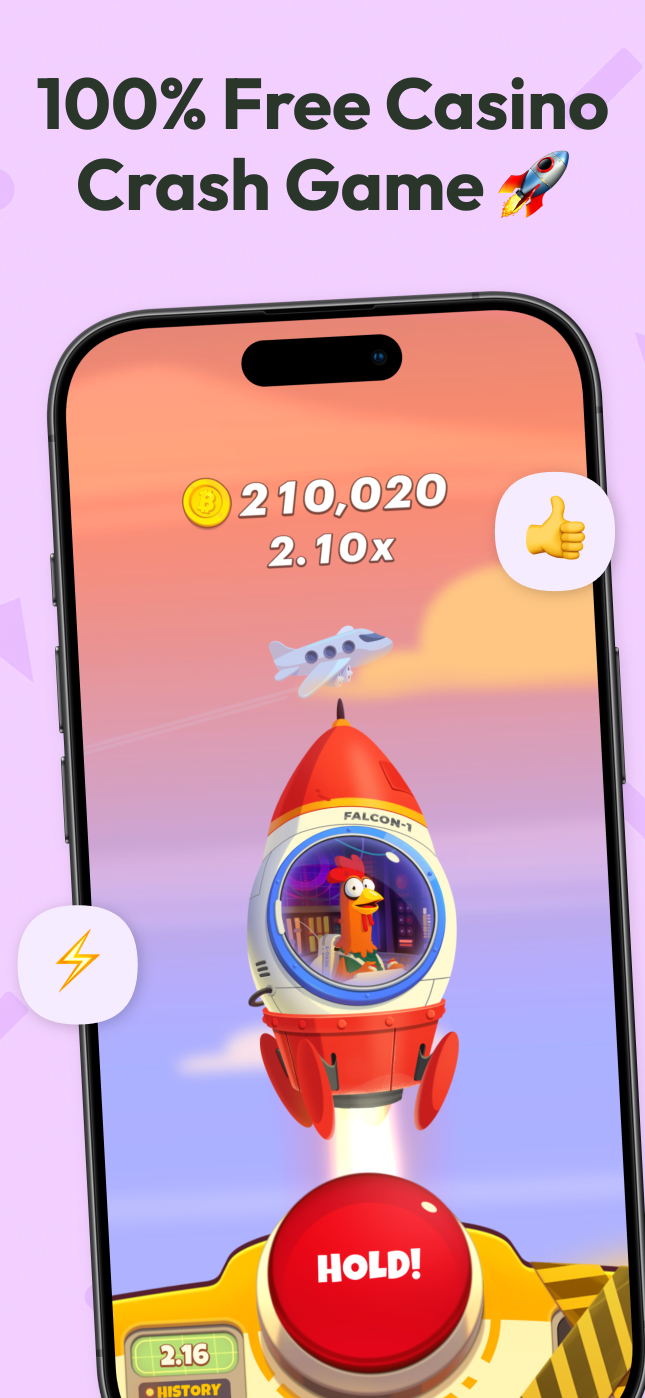 Chicken or Crash: Earn Bitcoin