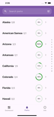 National Parks Journal iPhone screenshot