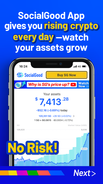 SocialGood:Crypto Rewards Screenshot 1 - AppWisp.com SocialGood:Crypto Rewards Screenshot 1 - AppWisp.com