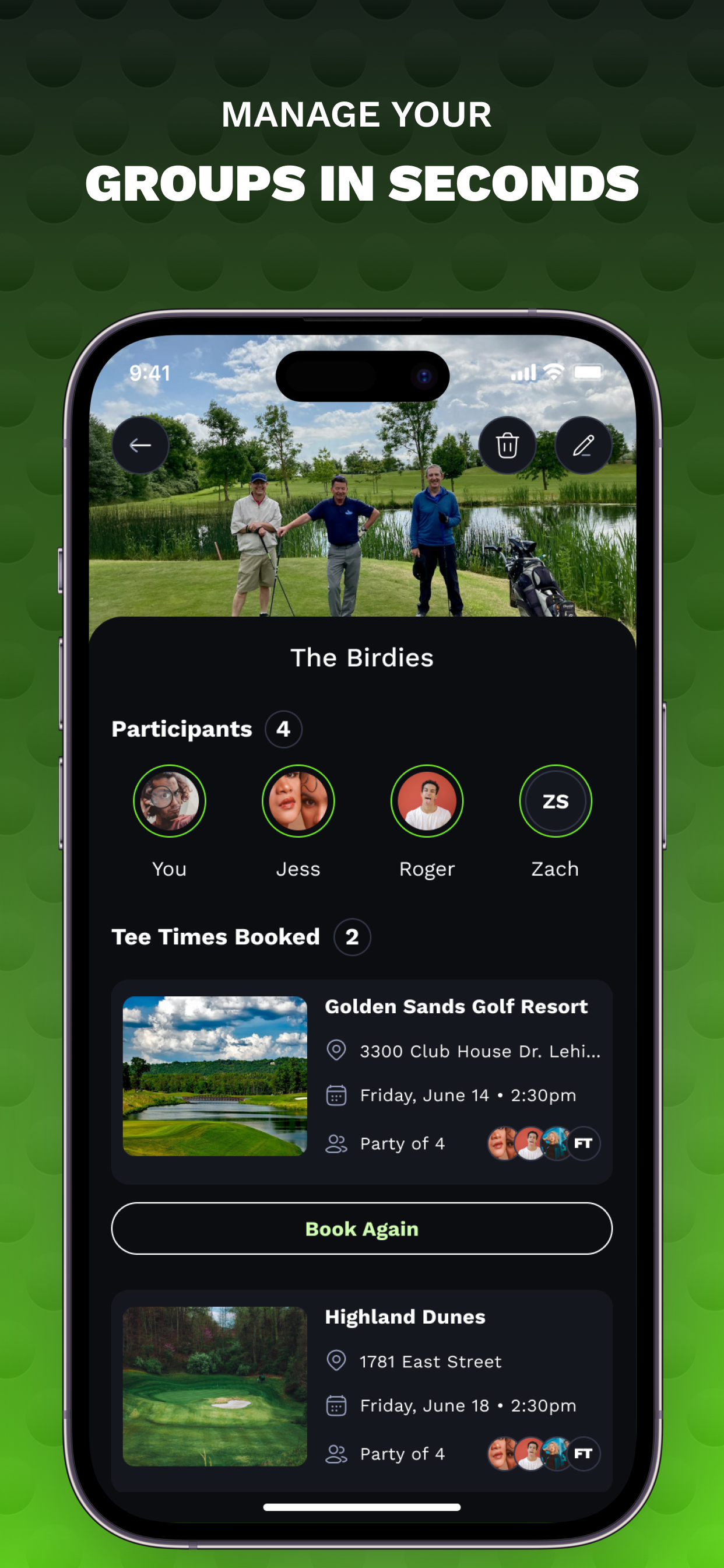Backswing: Book Golf Tee Times