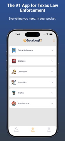 Gearbag TX: Texas Police Tools app screenshot