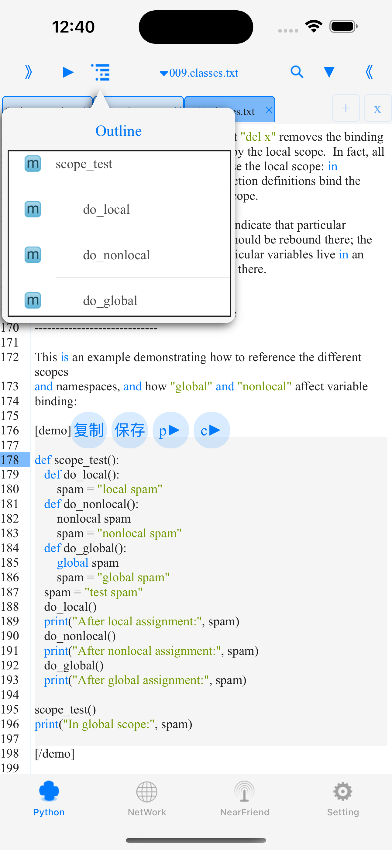 pythoni-run code,autocomplete