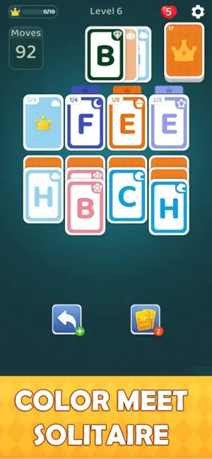 Color Solitaire: Sort Cards screenshot 1
