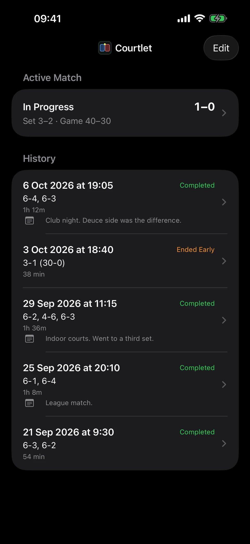 Courtlet screenshot