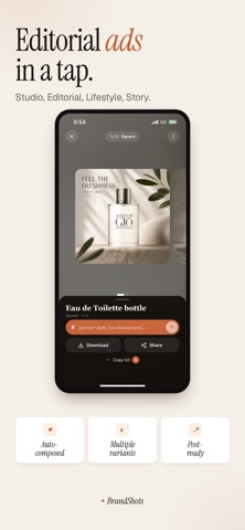 BrandShots: AI Product Photos iPhone screenshot