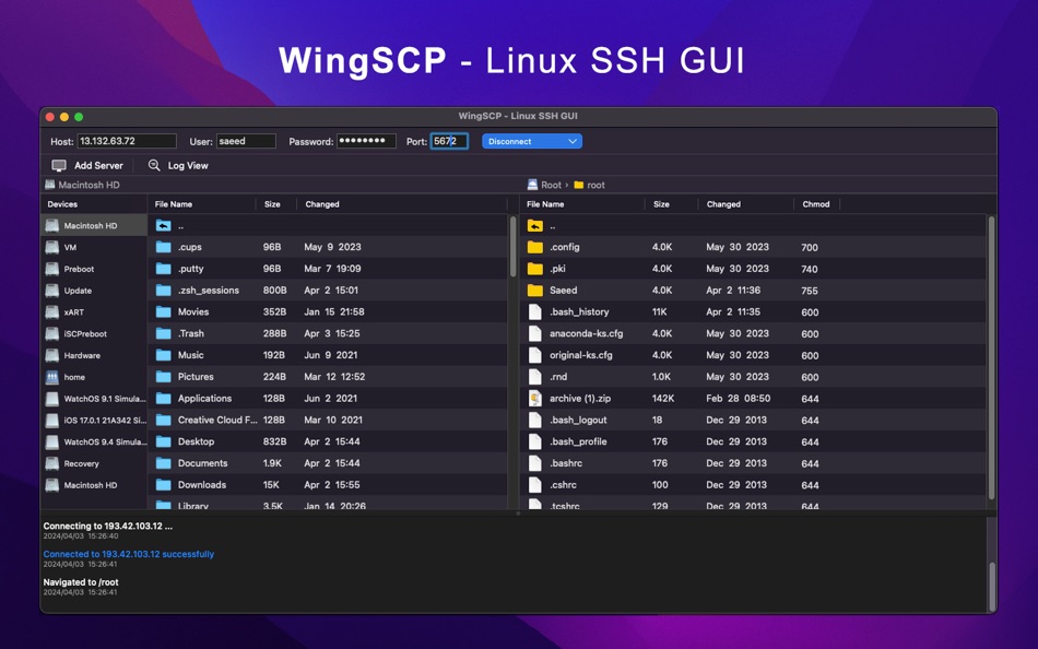 #1. WingSCP - Linux SSH GUI (macOS) Podle: Khatuli Todua