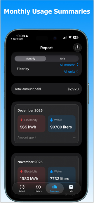 Utility Meters Tracker Screenshot 5 of 5