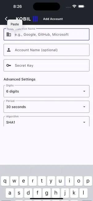 KOBIL Authenticator screenshot 2