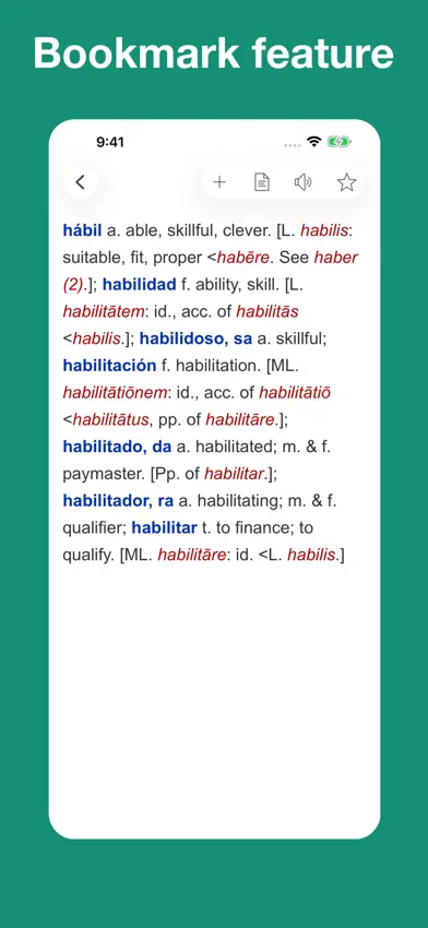 Spanish Etymology Dictionary screenshot 2