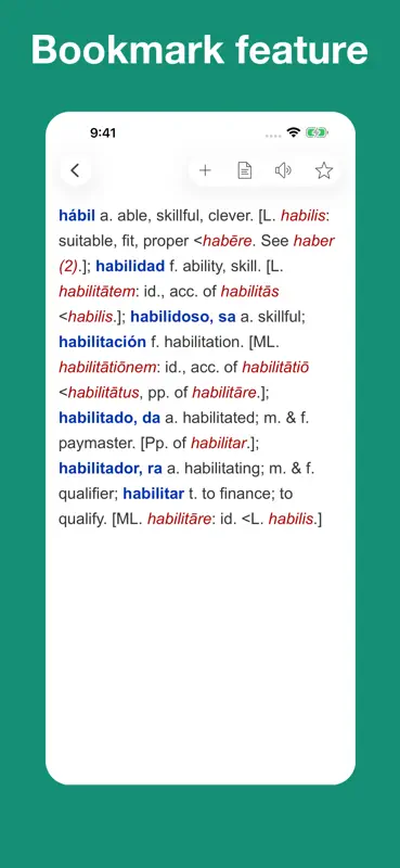 Spanish Etymology Dictionary screenshot 2 of 5