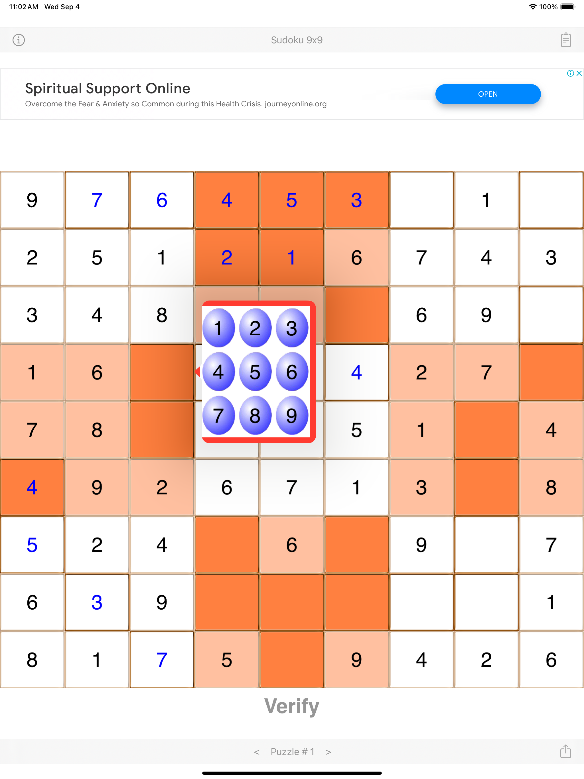 Sudoku 9x9 Game