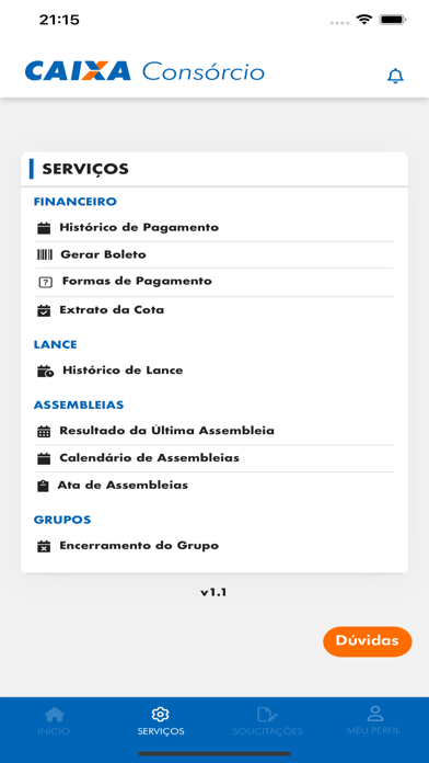 CAIXA Consórcio Screenshot