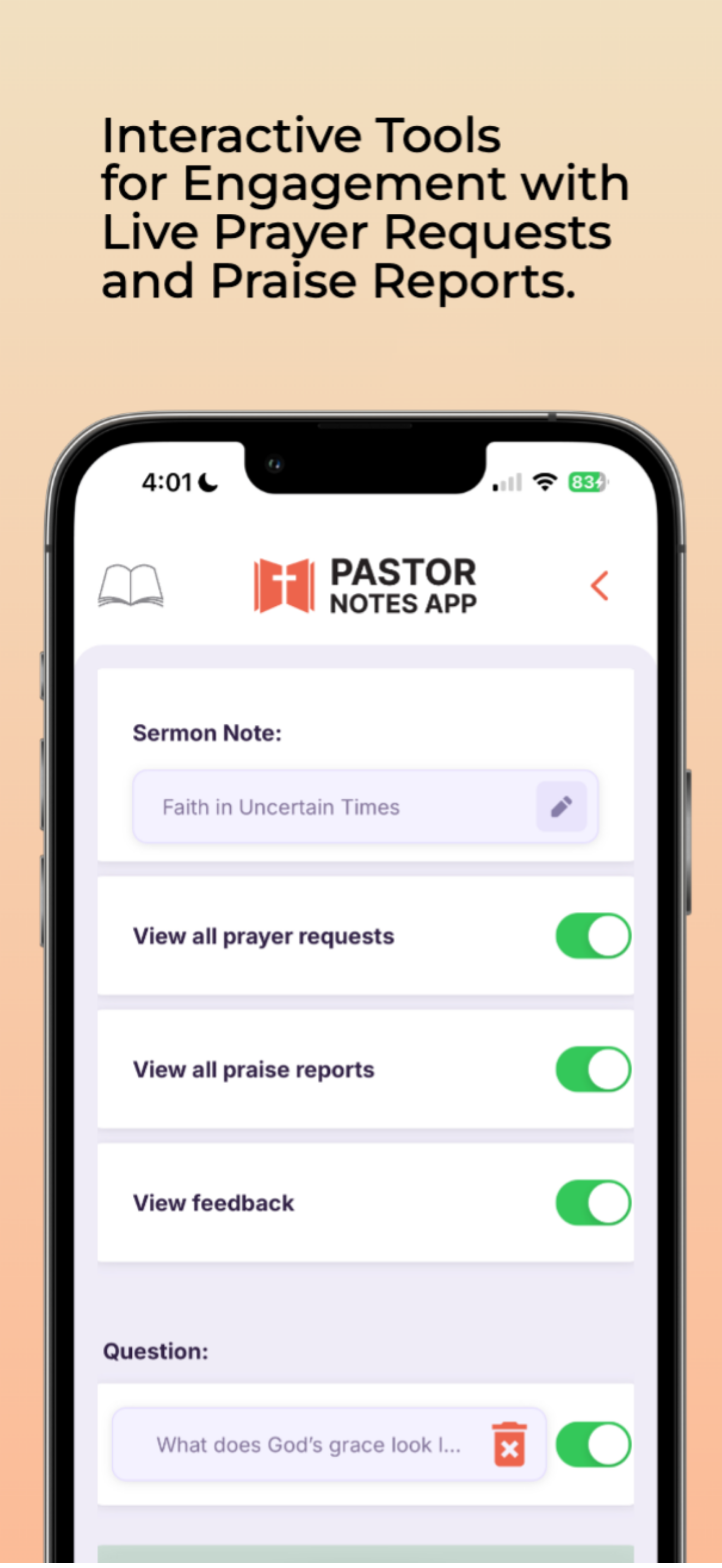 Pastor Notes App