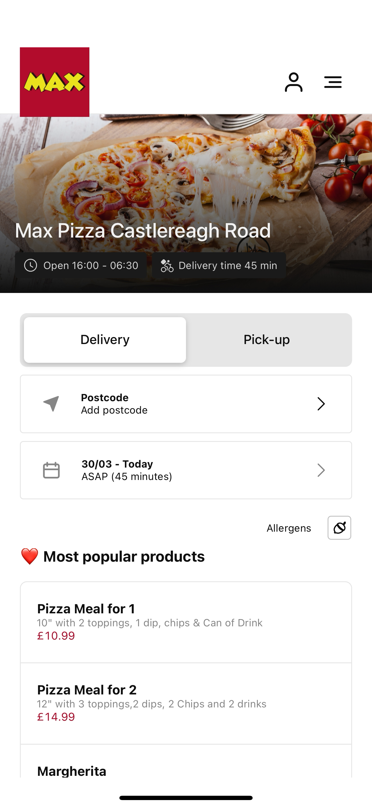 Max Pizza Castlereagh Road