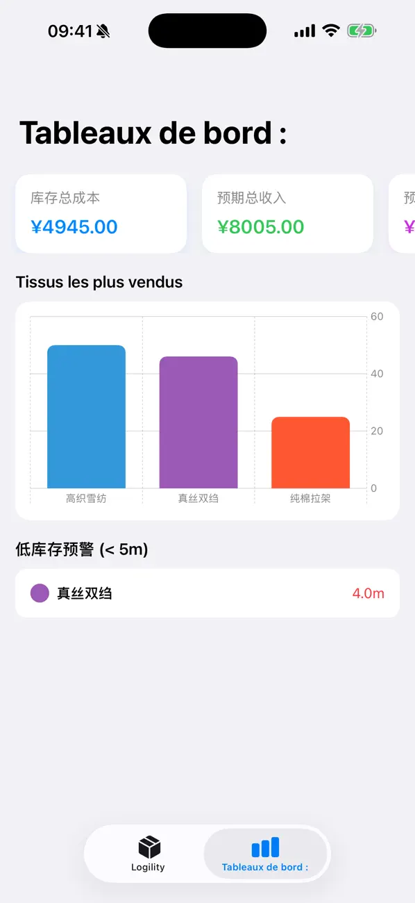 Screenshot #1 pour FabricRoll Tracker