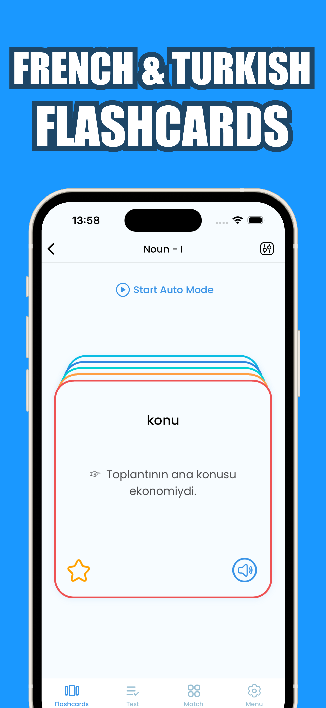 French Turkish Flashcards