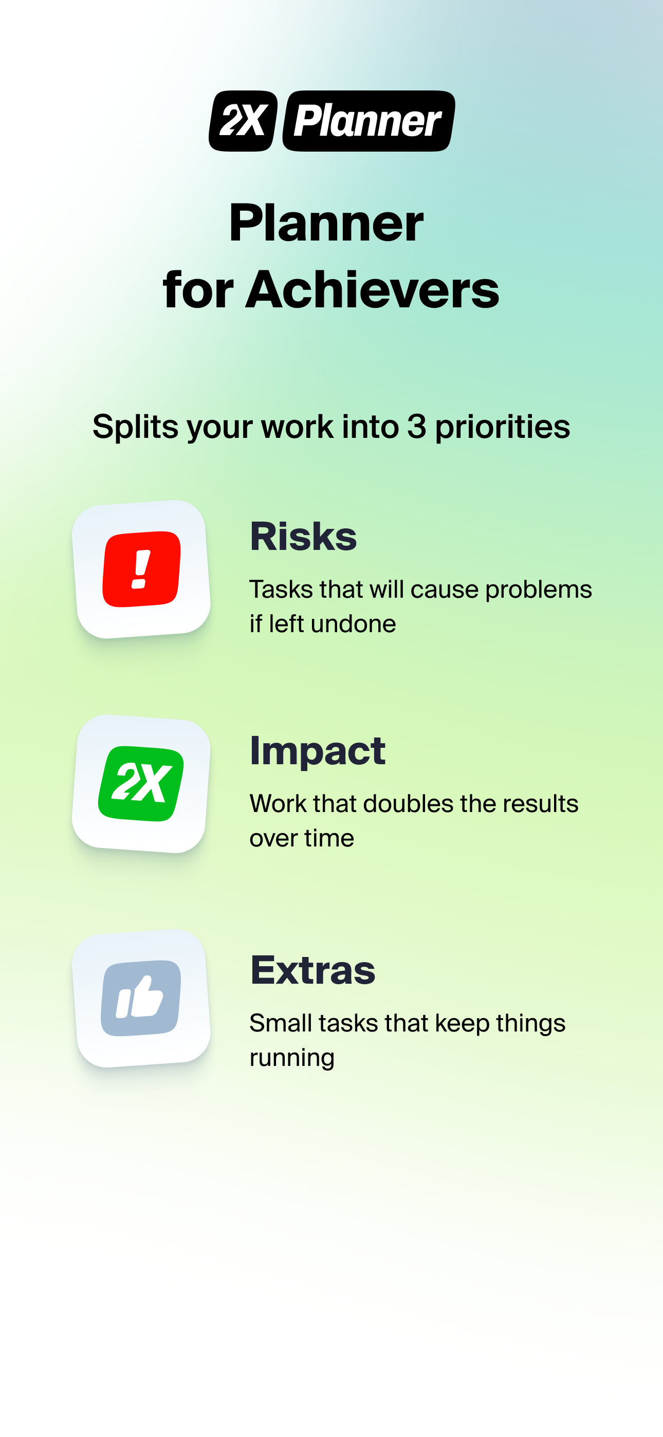 2X Planner for Achievers