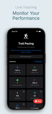 Trail Pacing iPhone screenshot