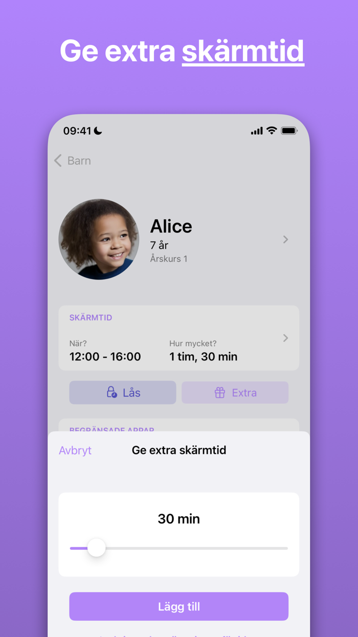 Oppi Begränsa skärmtid matte