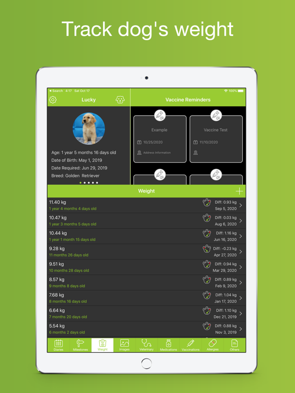 Dog Buddy - Activities & Log iPad screenshot 4 - Medical app