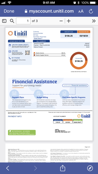 MyUnitil Screenshot