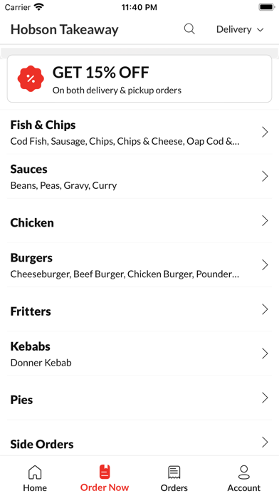 Hobson Takeaway Screenshot