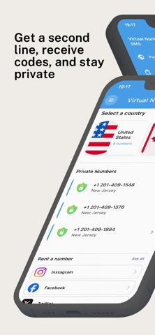 Virtual Number & SMS iPhone screenshot