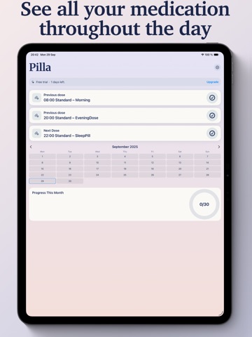 Pilla - Pill Reminder & Meds iPad screenshot
